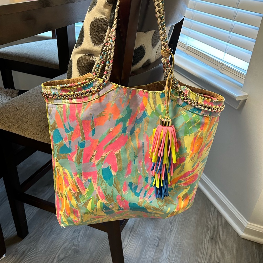 Lilly Pulitzer  Seaside Reversible Tote Sparkling Sands Bag